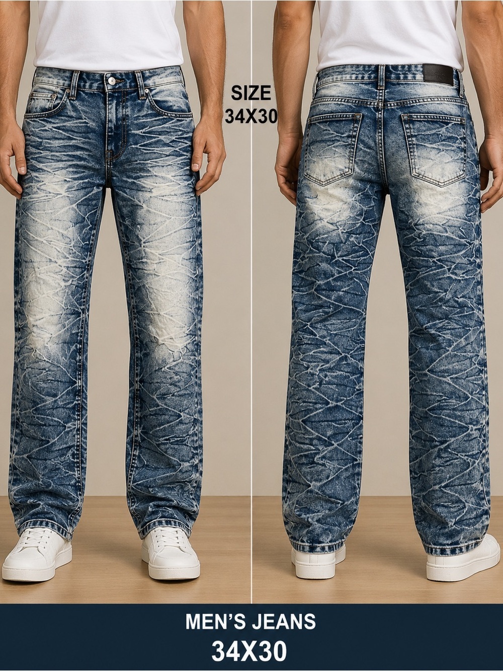 WT02 Light Blue Skinny Jeans with Washed Fade 34x30